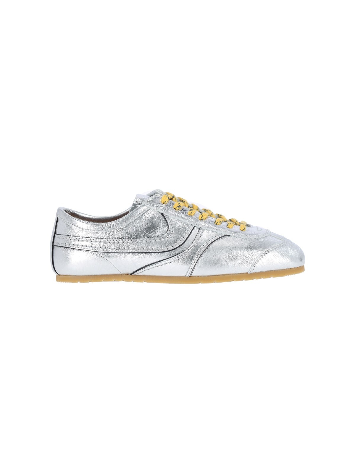 METALLIC LEATHER SNEAKERS - 1