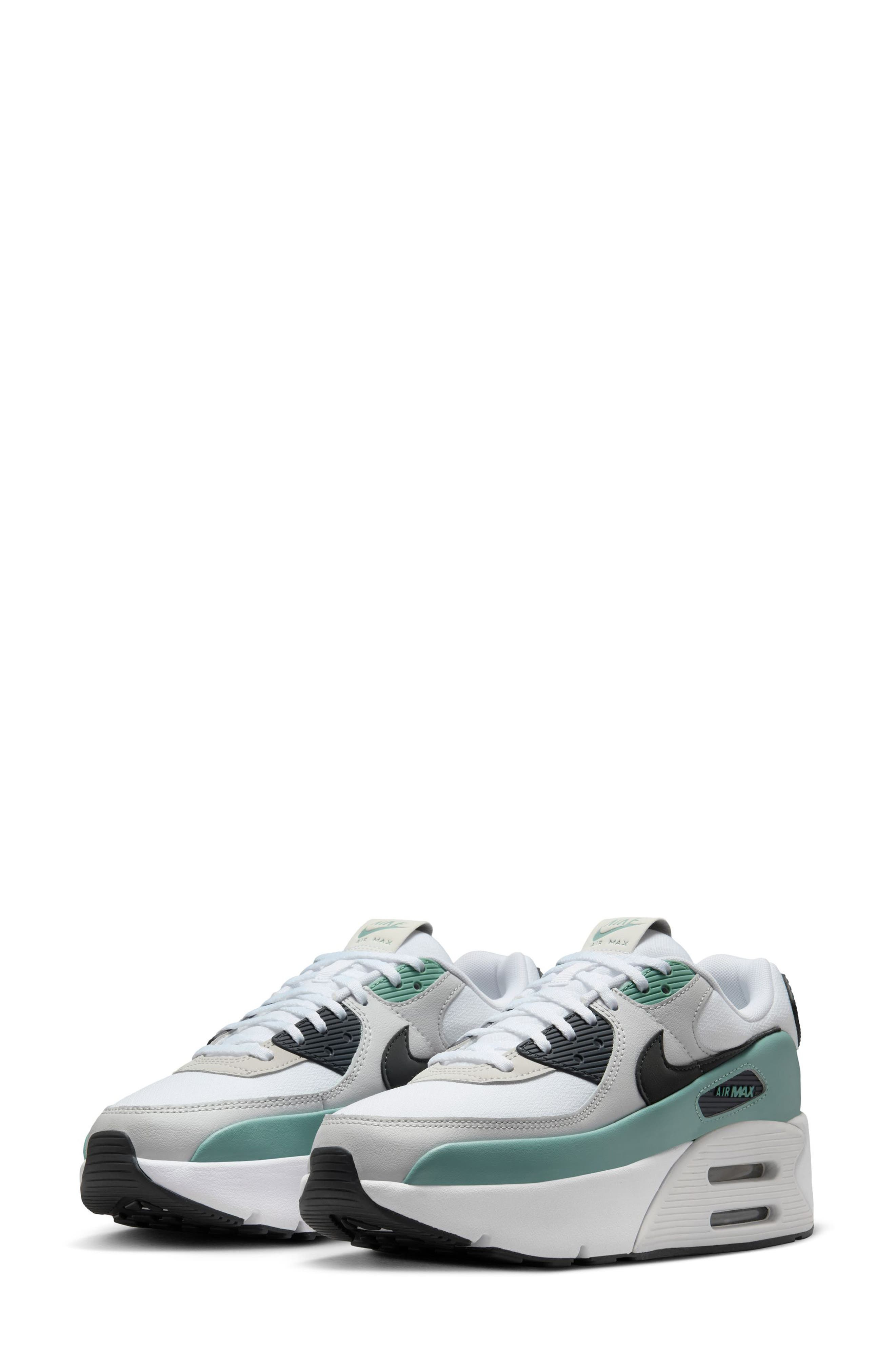 Nike Air Max 90 LV8 Platform Sneaker in White/Anthracite/Cannon at Nordstrom - 1