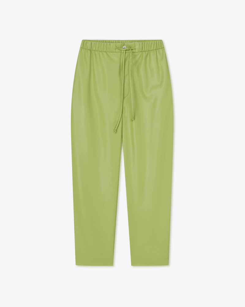 JAIN - OKOBOR™ alt-leather relaxed pants - Green 1