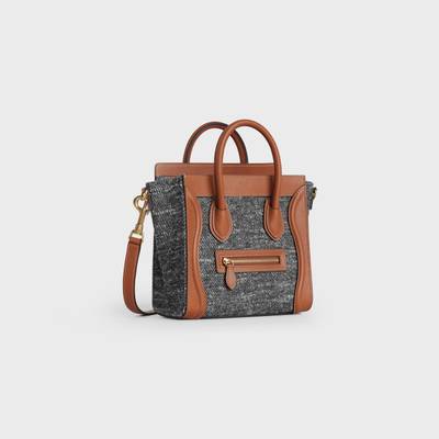 CELINE Nano Luggage bag in Textile and Natural Calfskin outlook