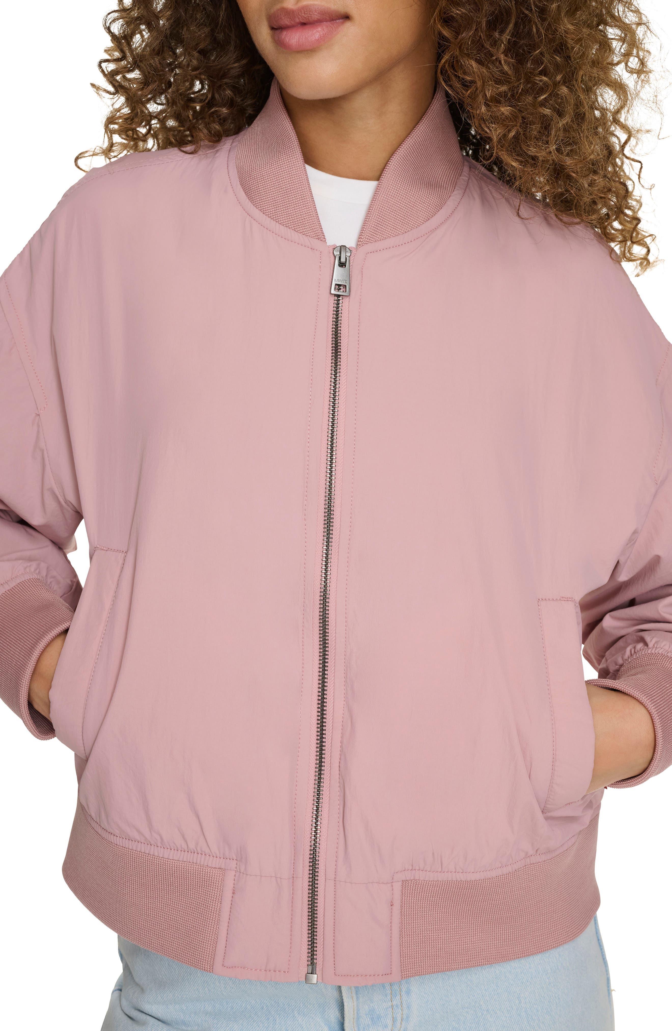 levi's Relaxed Bomber Jacket in Dusty Rose at Nordstrom - 4