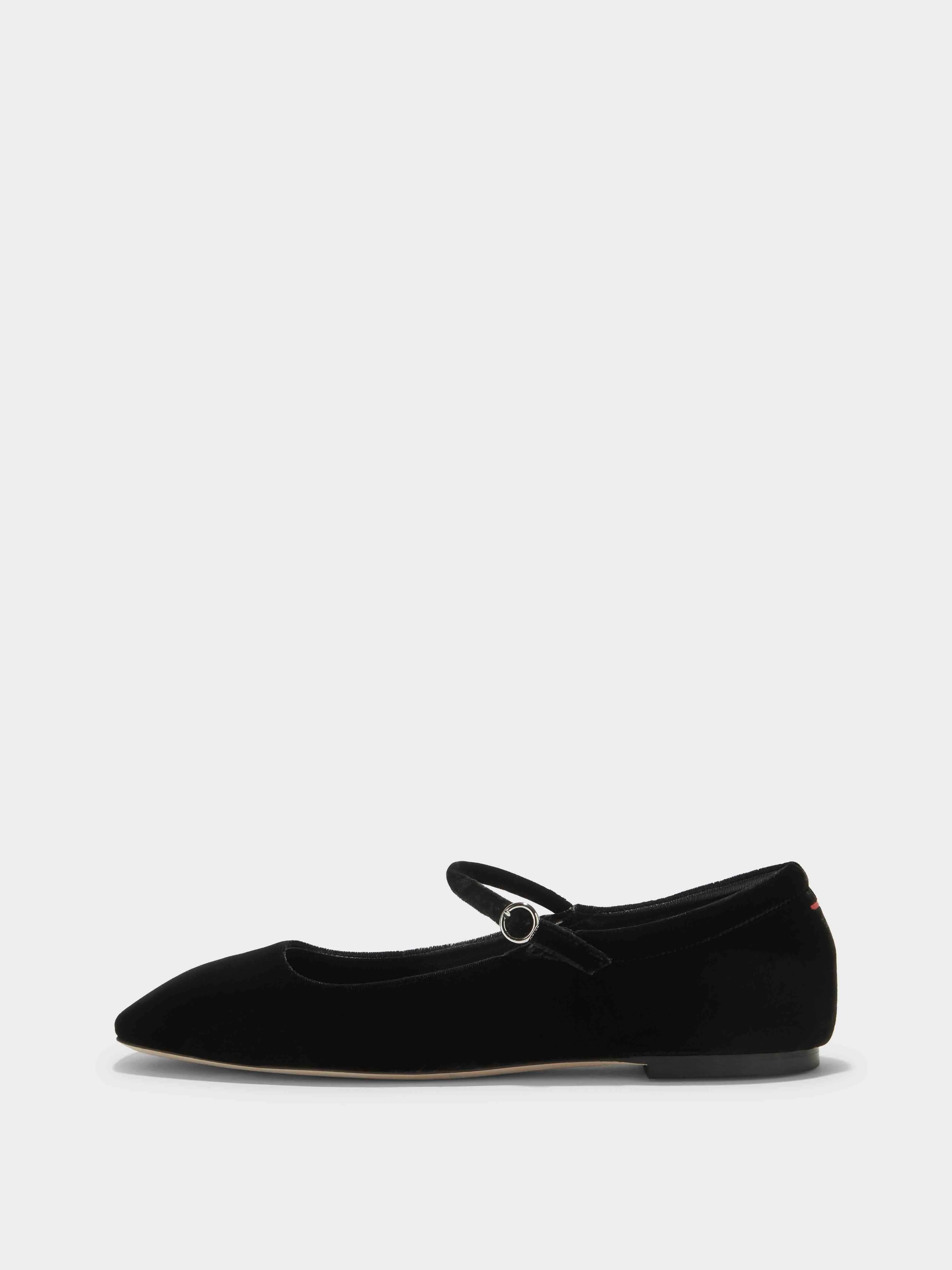 Uma Velvet Mary-Jane Flats - 1