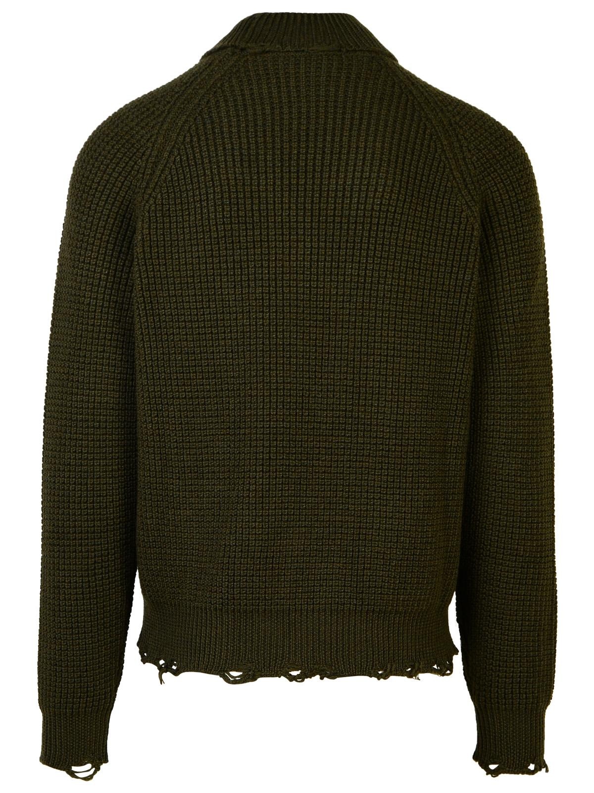 Dsquared2 Dark Green Wool Turtleneck Sweater - 3