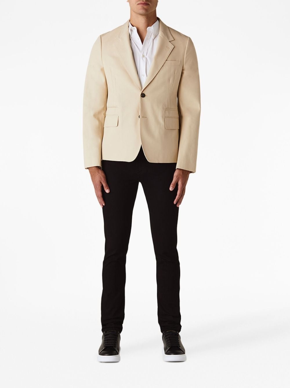 notched-collar single-breasted blazer - 2