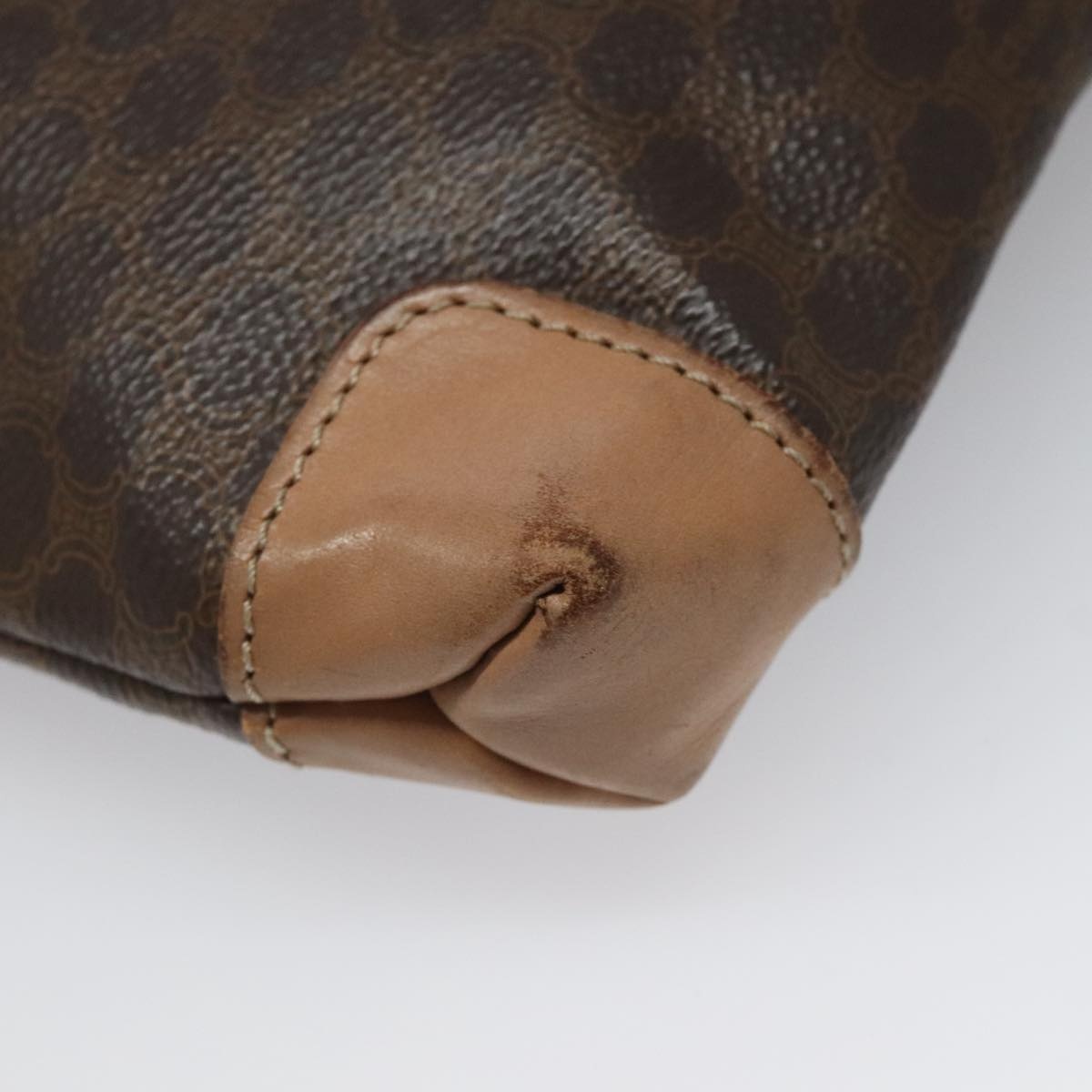 CELINE Macadam Canvas Hand Bag Pvc Brown - 15