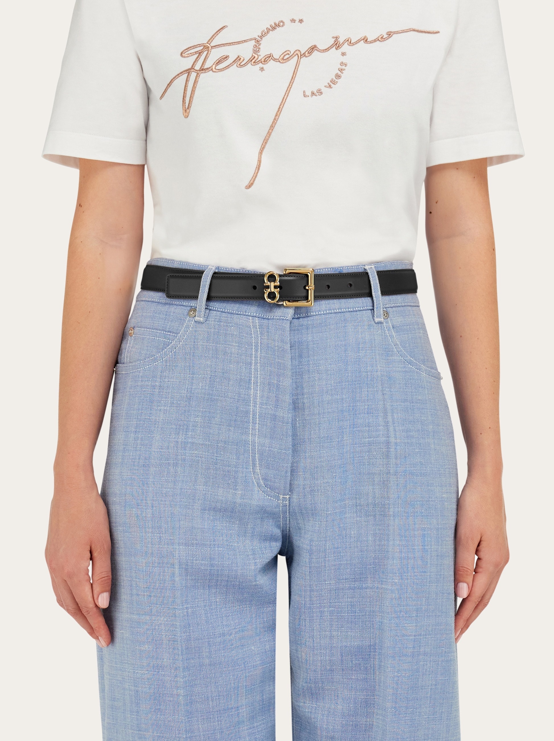 Double Gancini fixed belt - 4