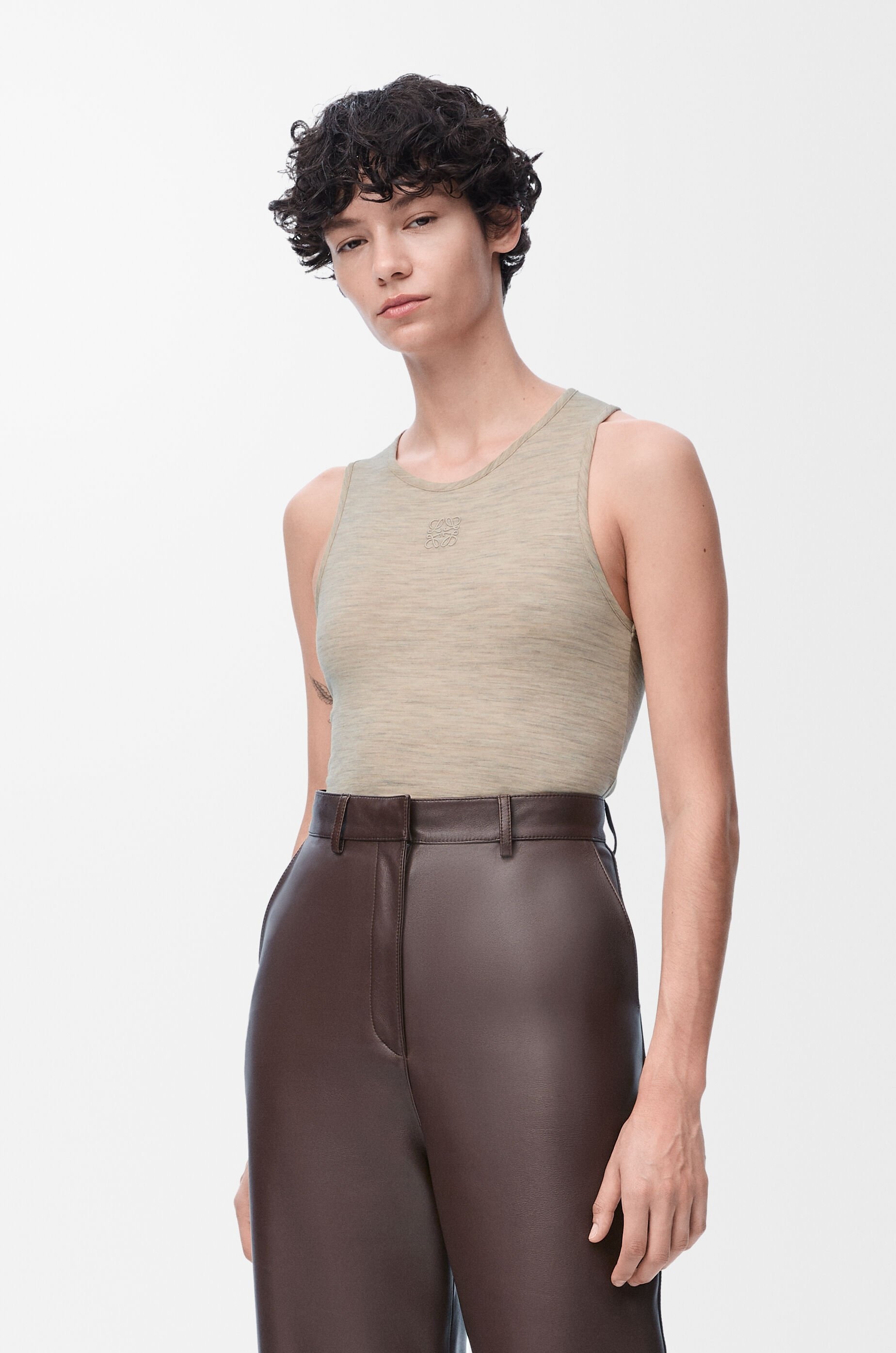 Anagram tank top in stretch wool - 3