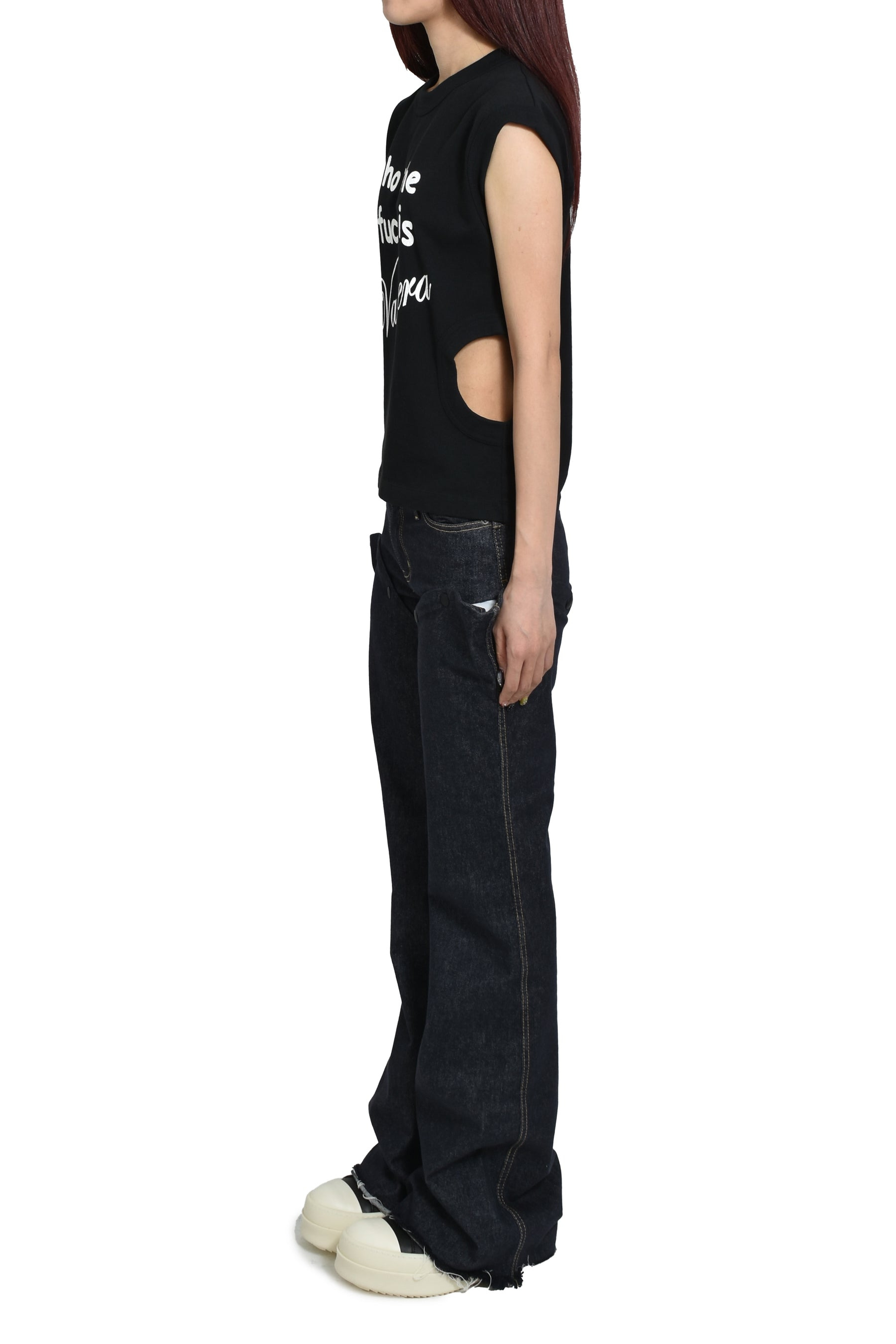 WHO TF TWISTED T SHIRT KNIT / BLK - 4