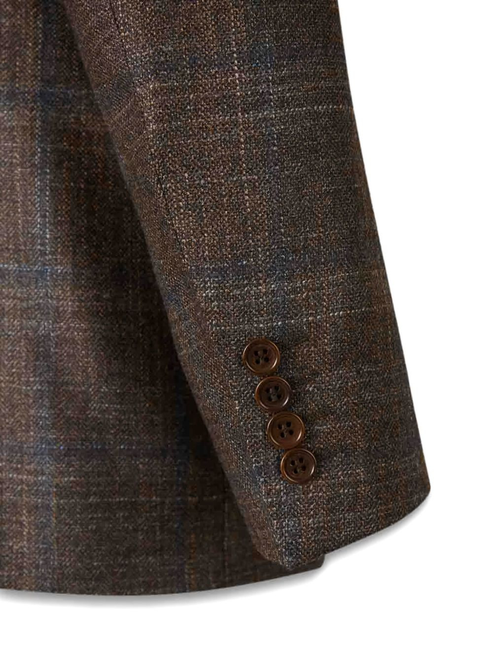 single-breasted checked blazer - 4