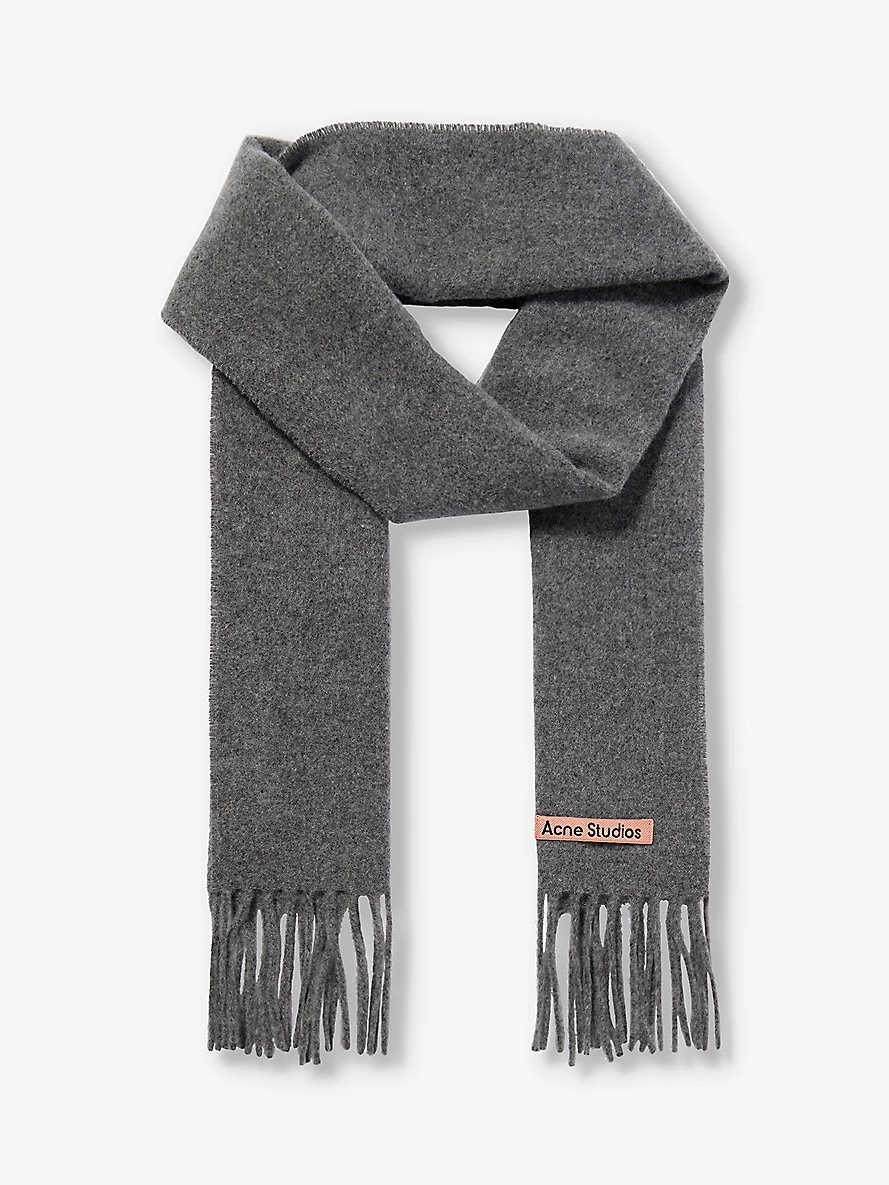 Canada logo-patch wool scarf - 1