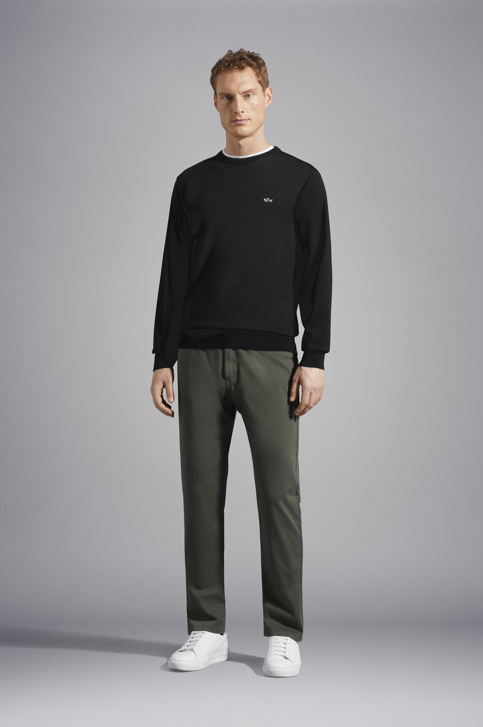 WOOL SWEATER WITH SHARK BADGE - 2