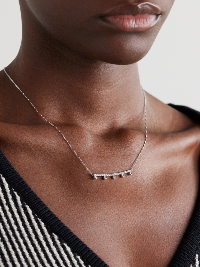 De Beers Dewdrop 18-karat White Gold Diamond Necklace outlook
