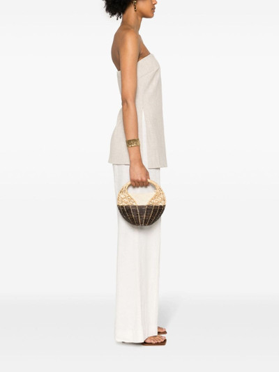 ULLA JOHNSON Seashell wicker tote bag outlook