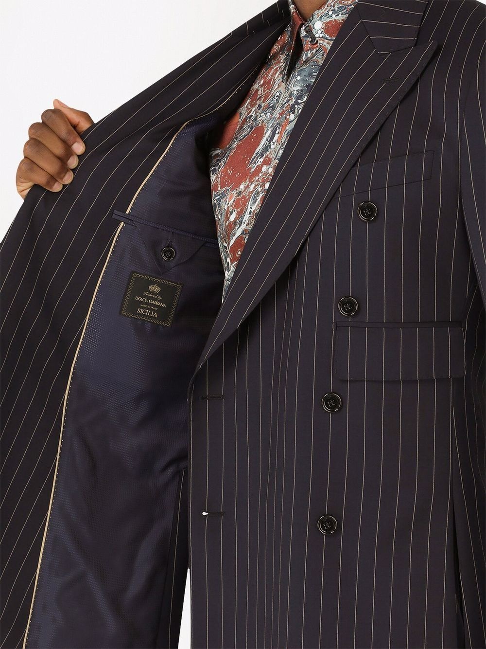 Sicily-fit double-breasted pinstripe suit - 5