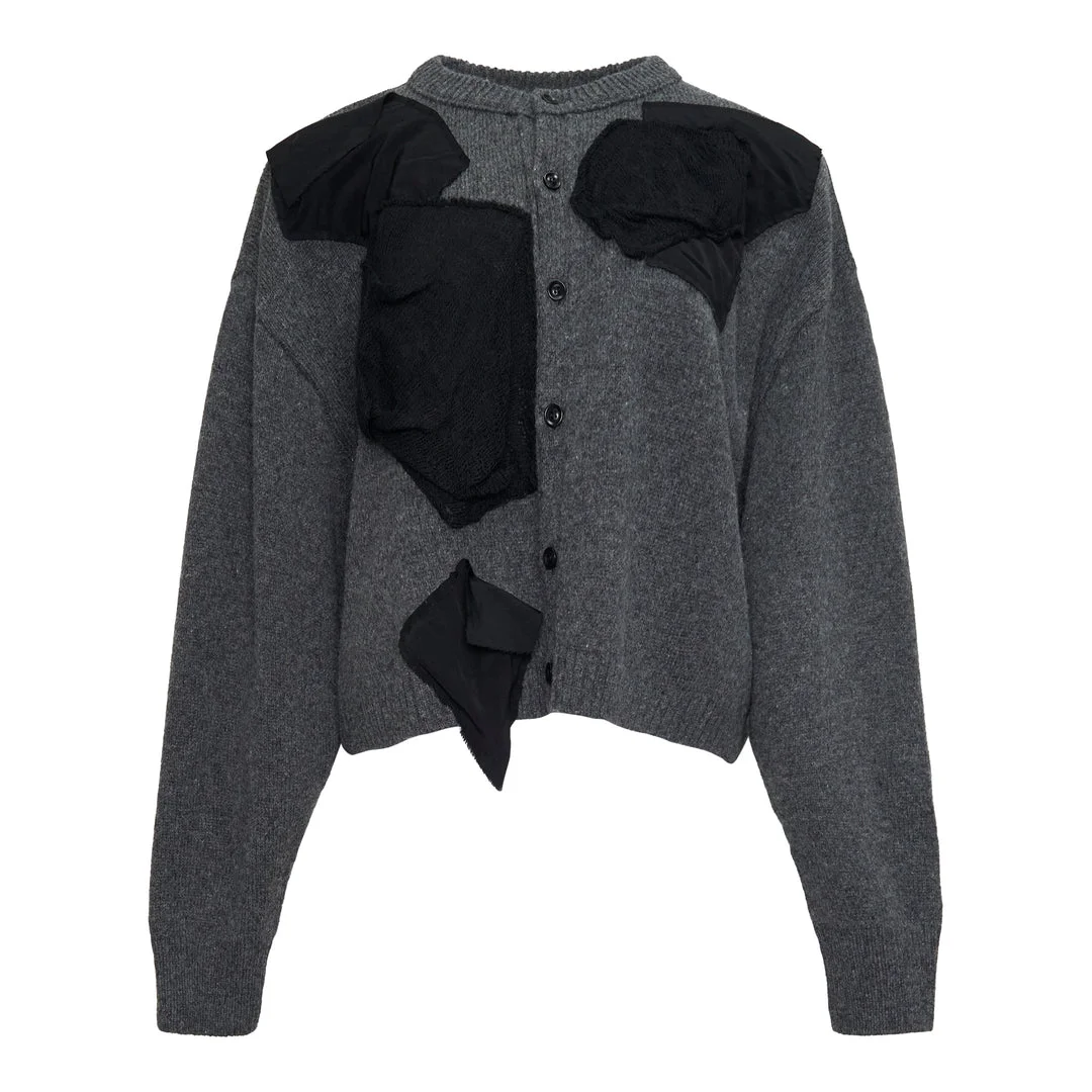 Appliqué Short Cardigan - 1