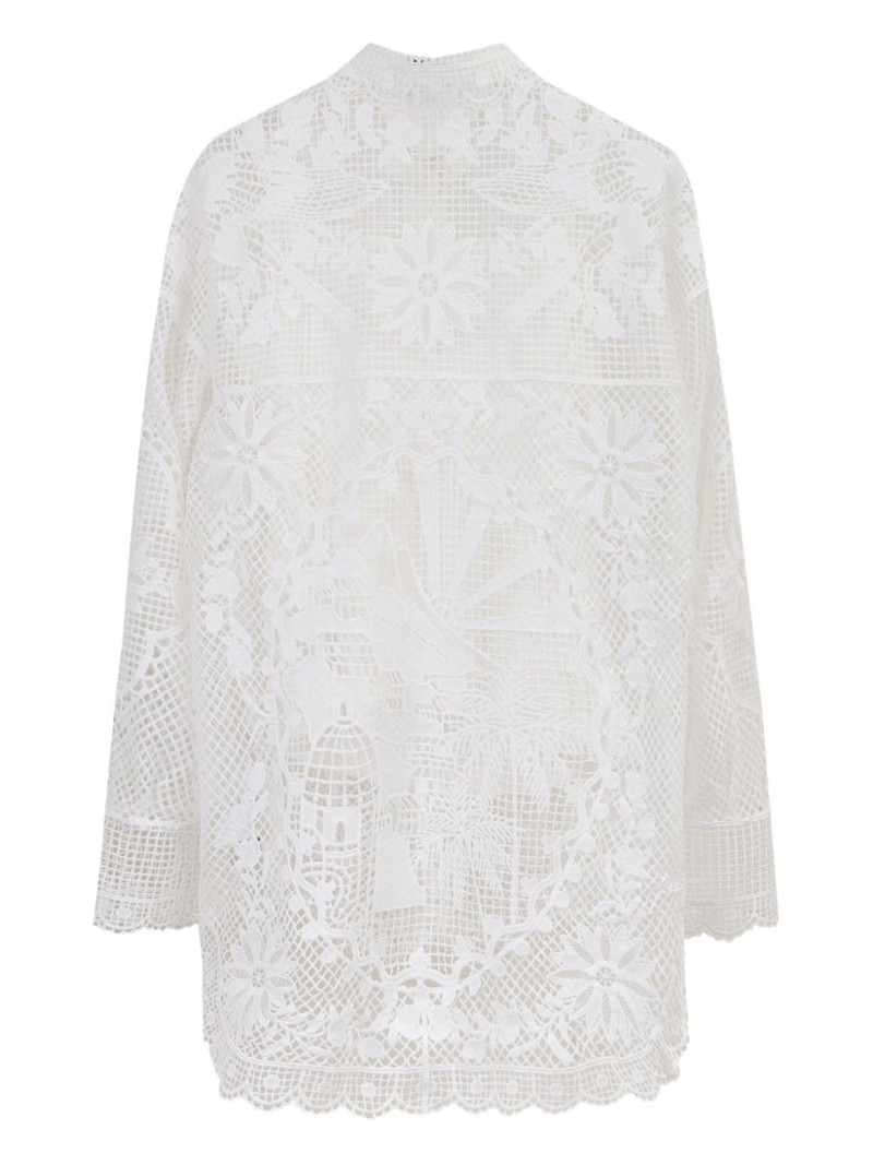 FARM RIO guipure lace shirt outlook