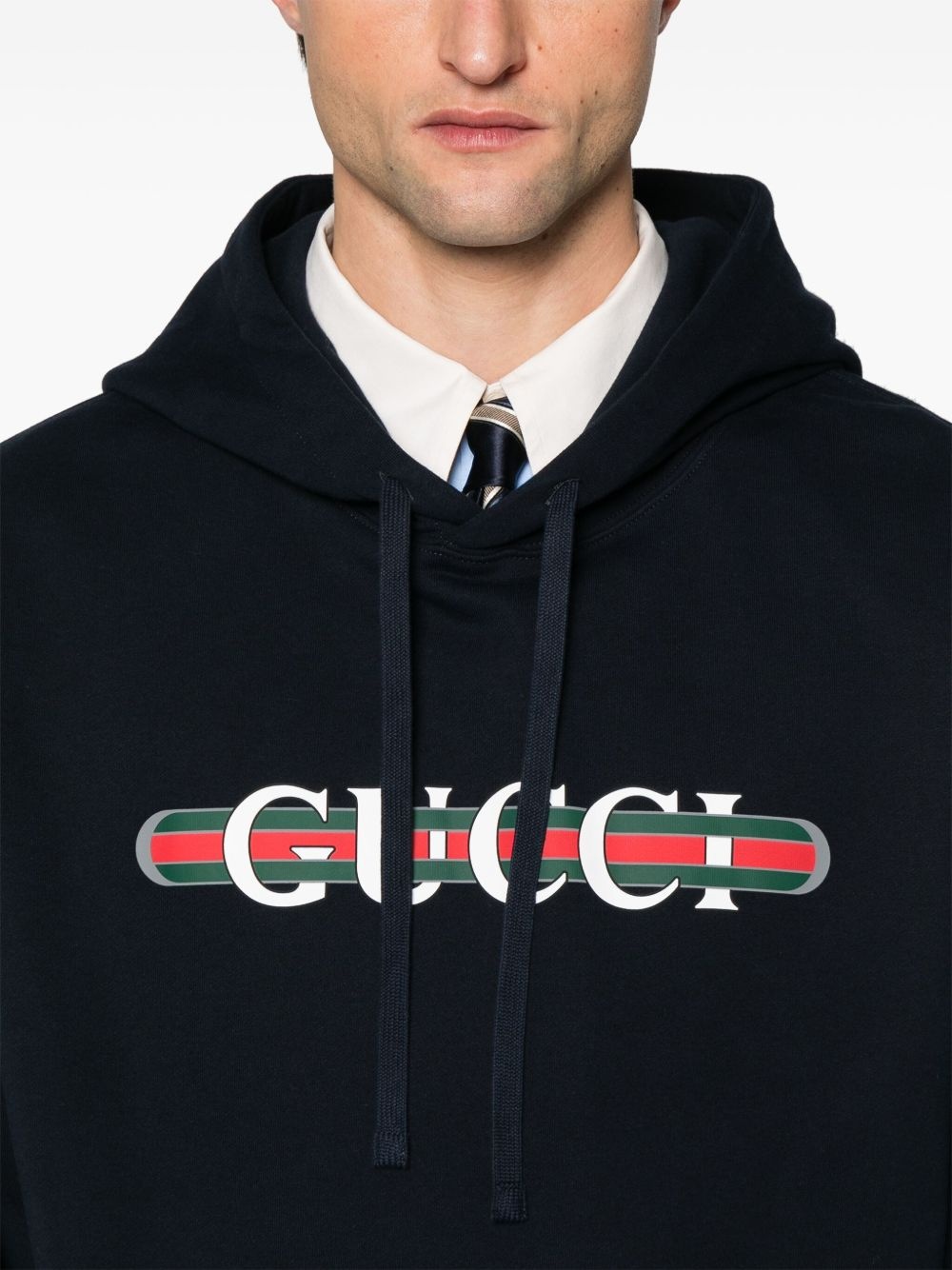 printed cotton hoodie - 5