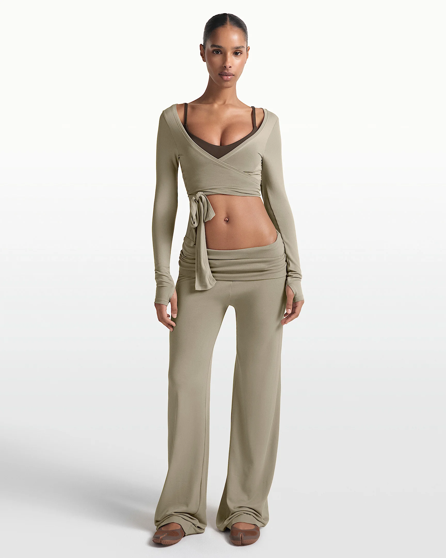 NikeSKIMS Stretch Knit Women's Wide-Leg Pants - 1