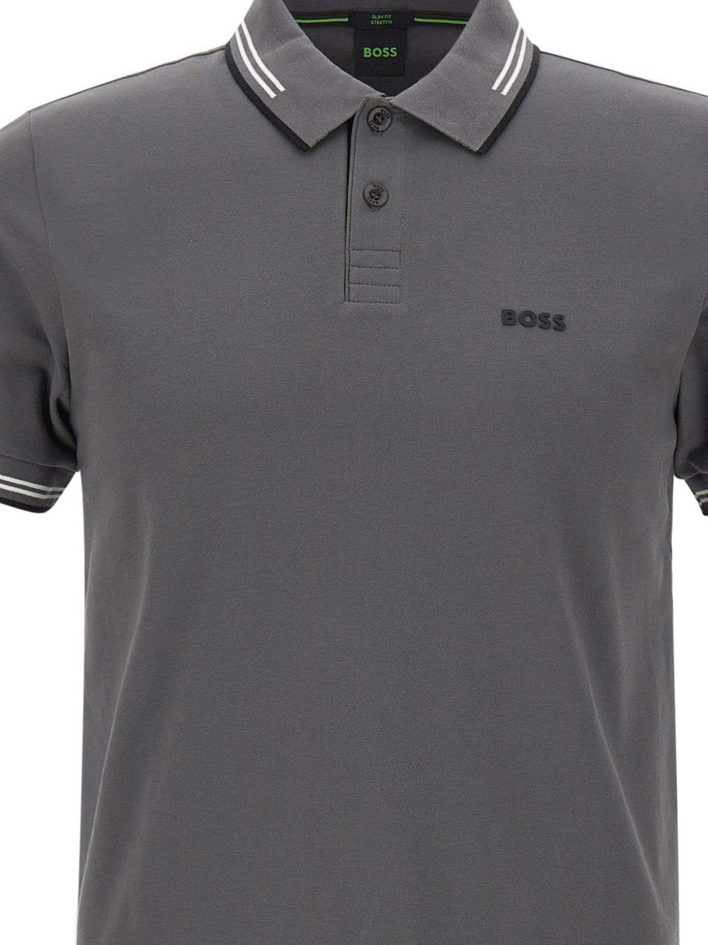 contrast-trim cotton polo shirt 4