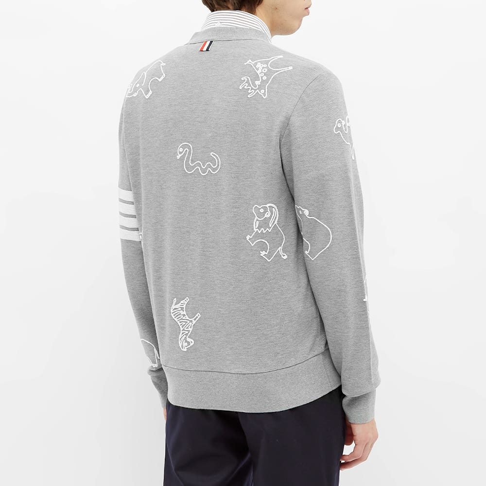 Thom Browne Chain Stitch Animal Cardigan - 5