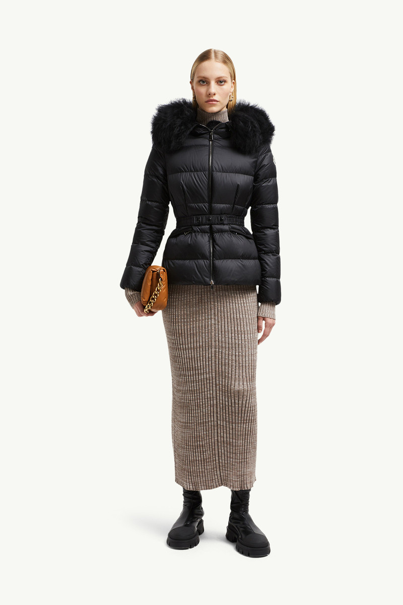 Moncler Boed Hooded Shearling-Trimmed Short Down Jacket outlook