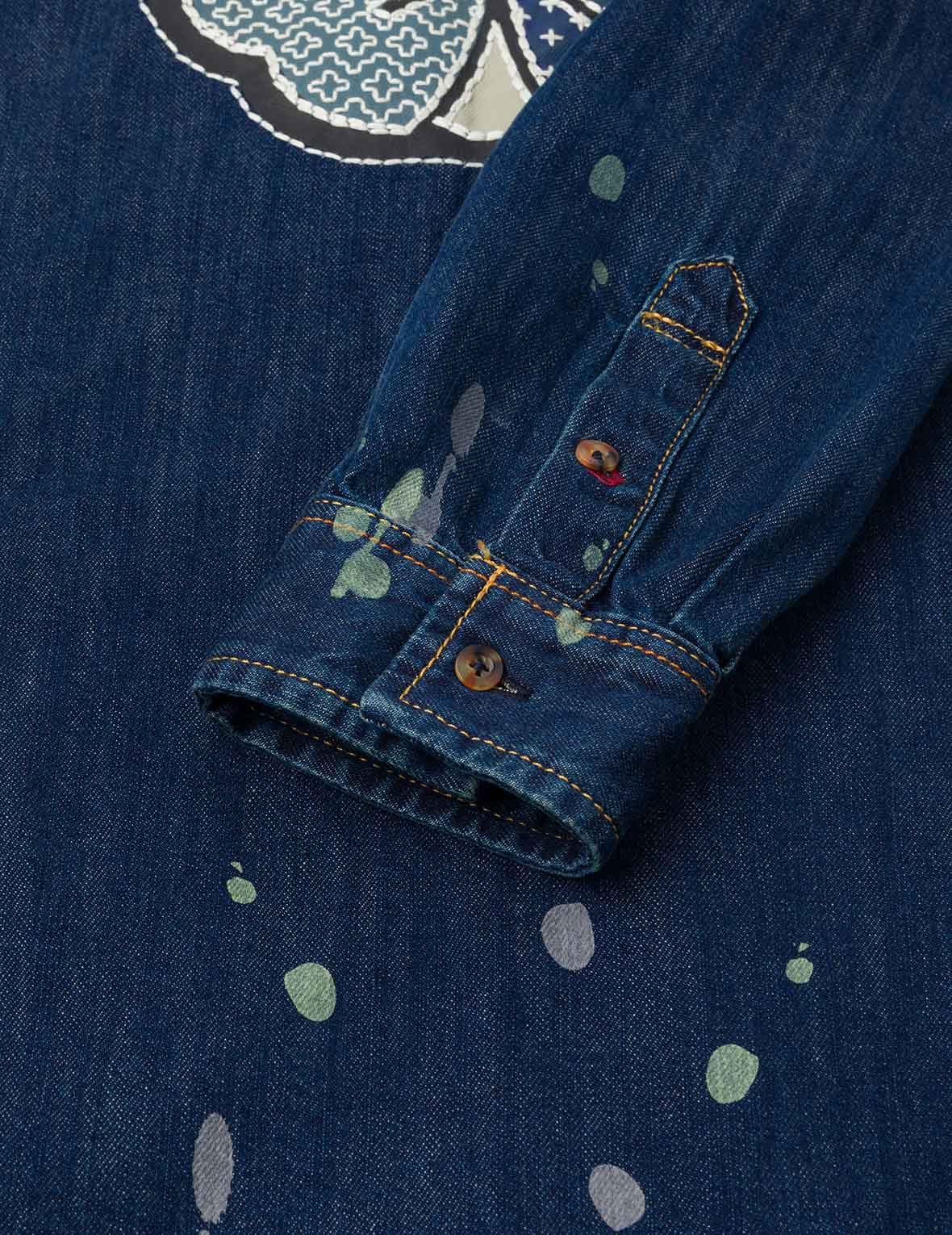 Shshiko Kamon Relax Fit Denim Shirt - 14