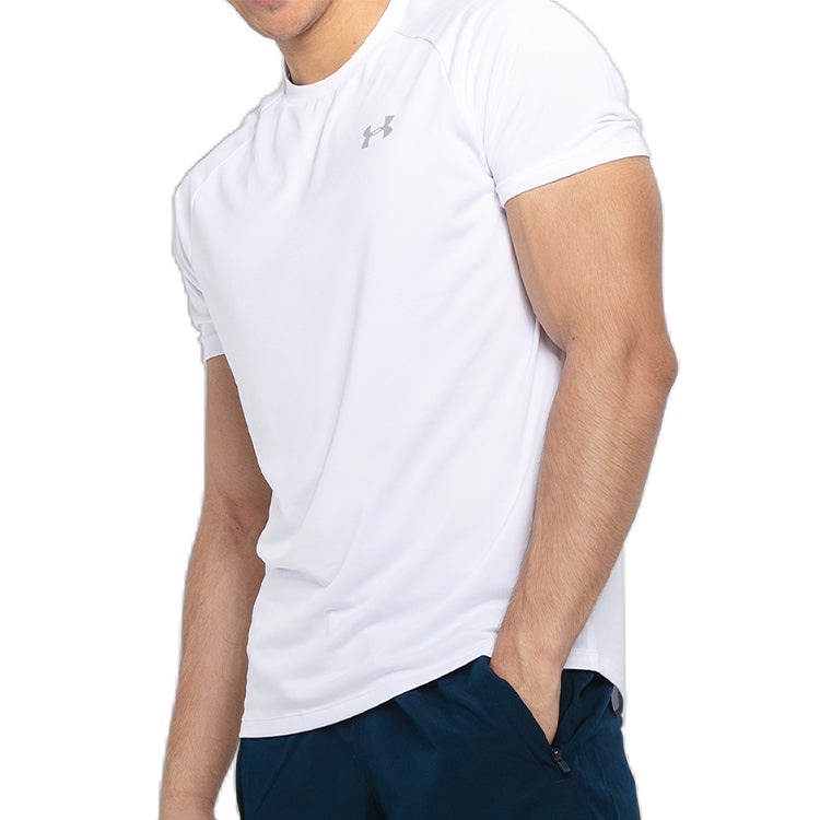 Men's Under Armour Tech 2.0 Solid Color Training Sports Short Sleeve White 1326413-100 - 3