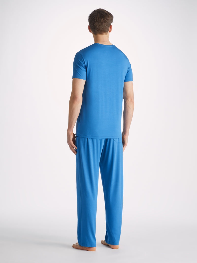Men's Lounge Trousers Basel Micro Modal Stretch Ocean - 4