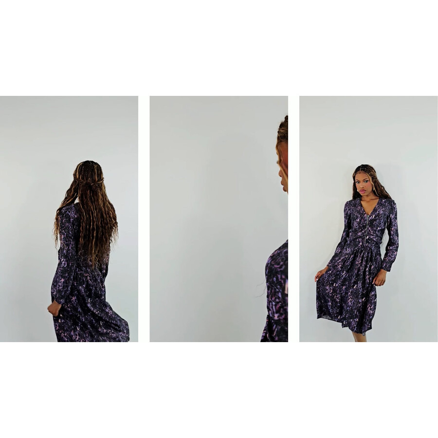 Isabel Marant Magaly Silk Blend Midi Dress - 3