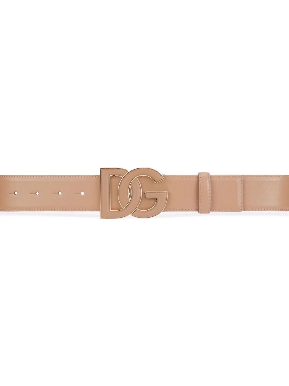 DG logo-buckle leather belt - 3