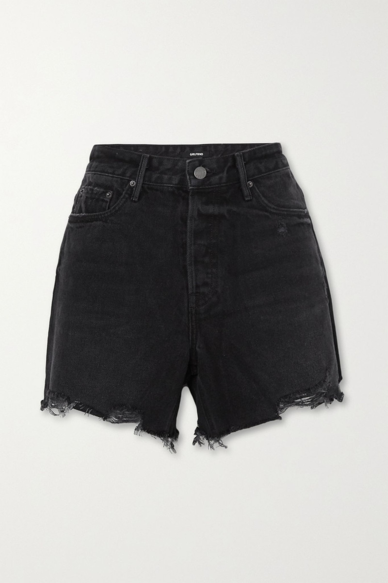 Jourdan frayed denim shorts 1