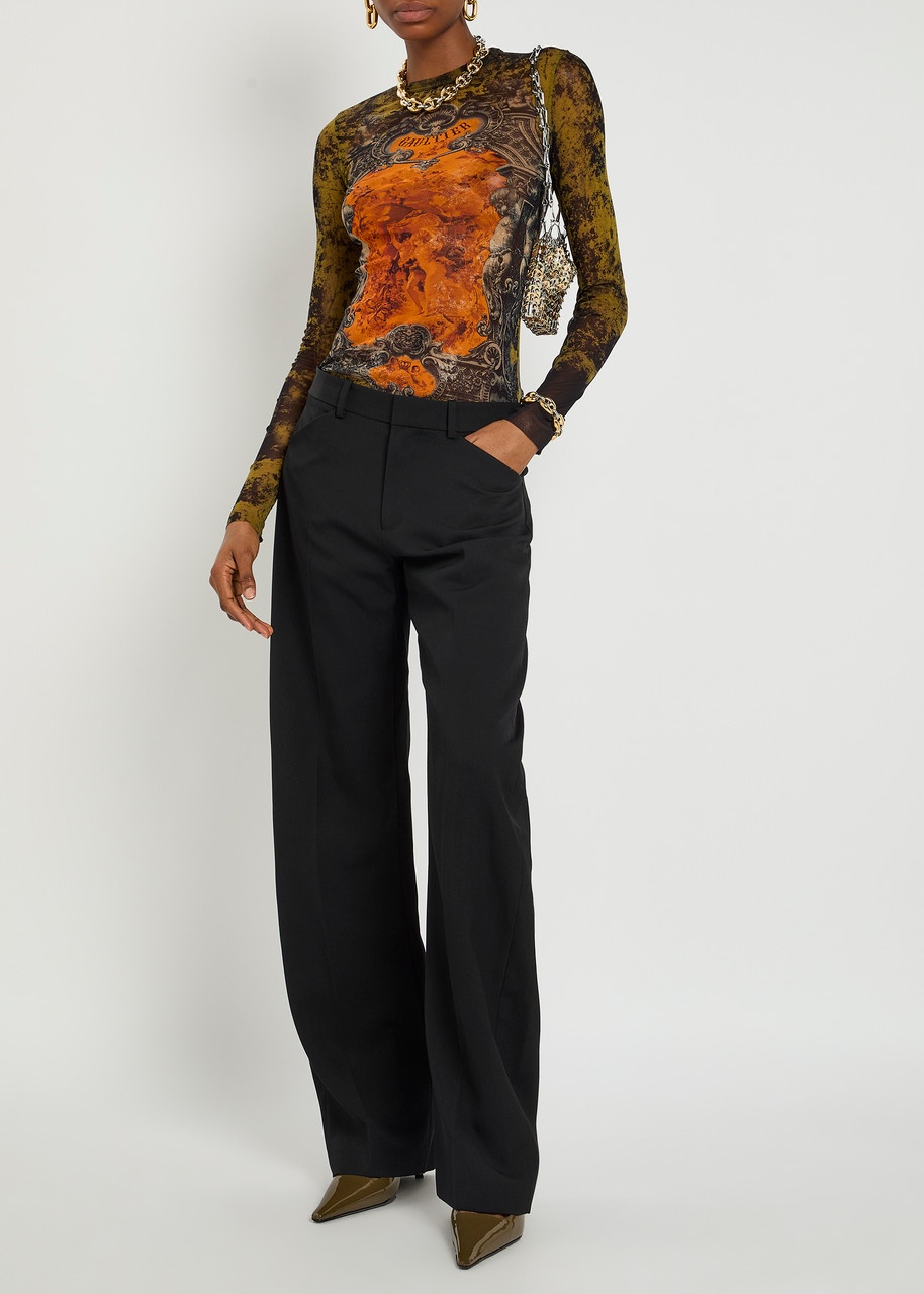 Jean Paul Gaultier Printed Mesh top - 4