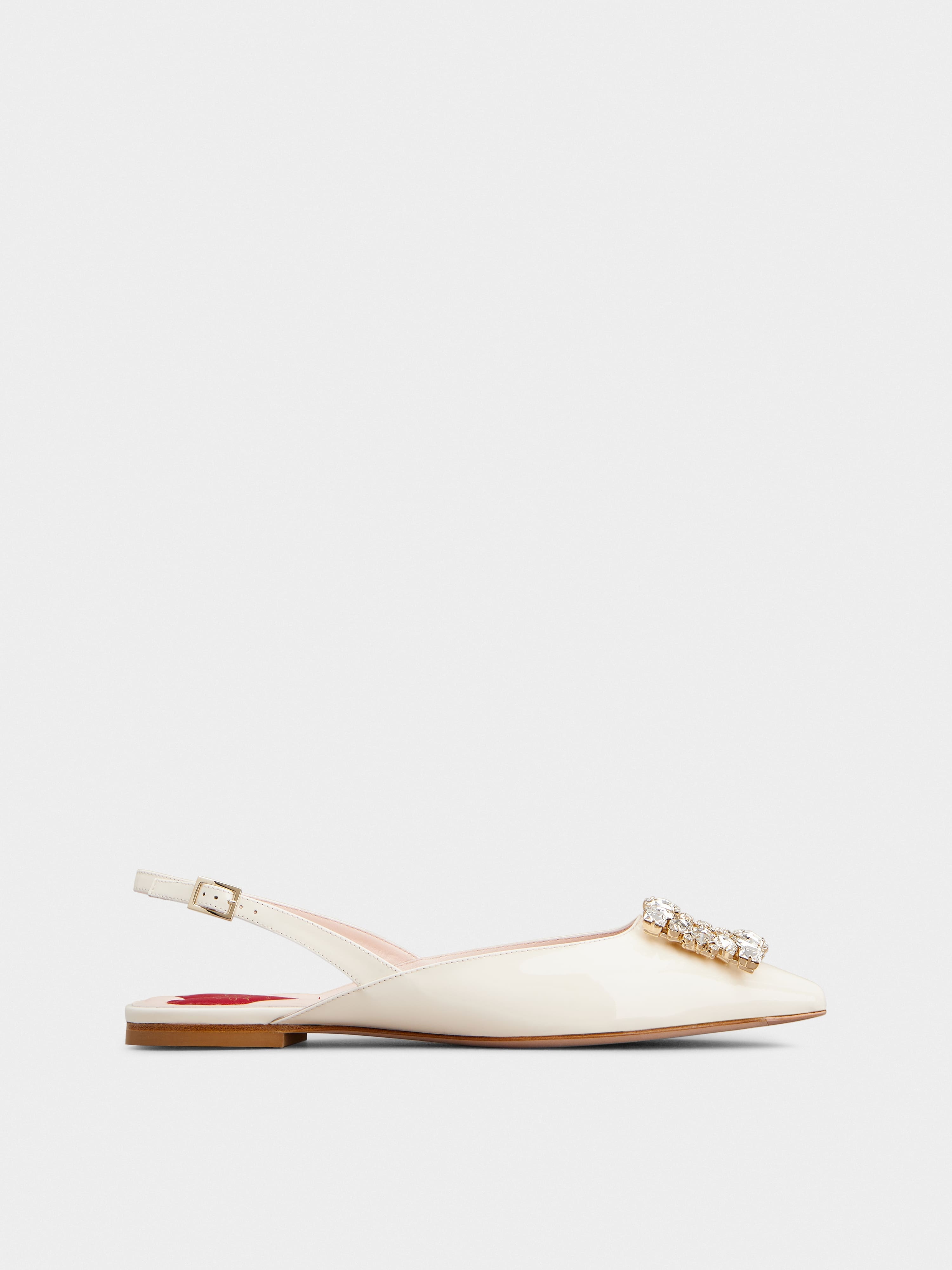 Strass Buckle Slingback Ballerinas in Patent Leather - 1