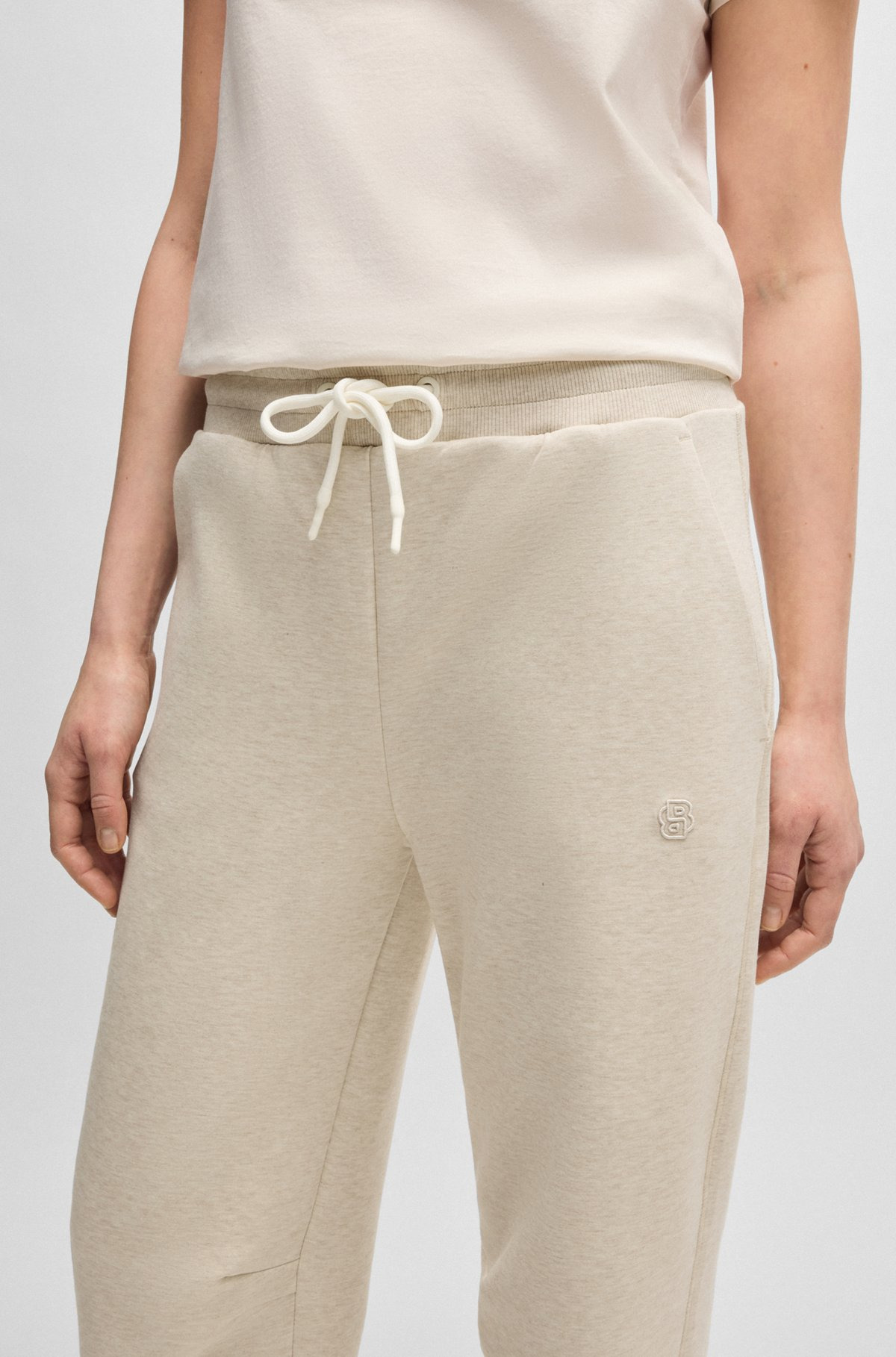 CROPPED TRACKSUIT BOTTOMS WITH DOUBLE B MONOGRAM - 5