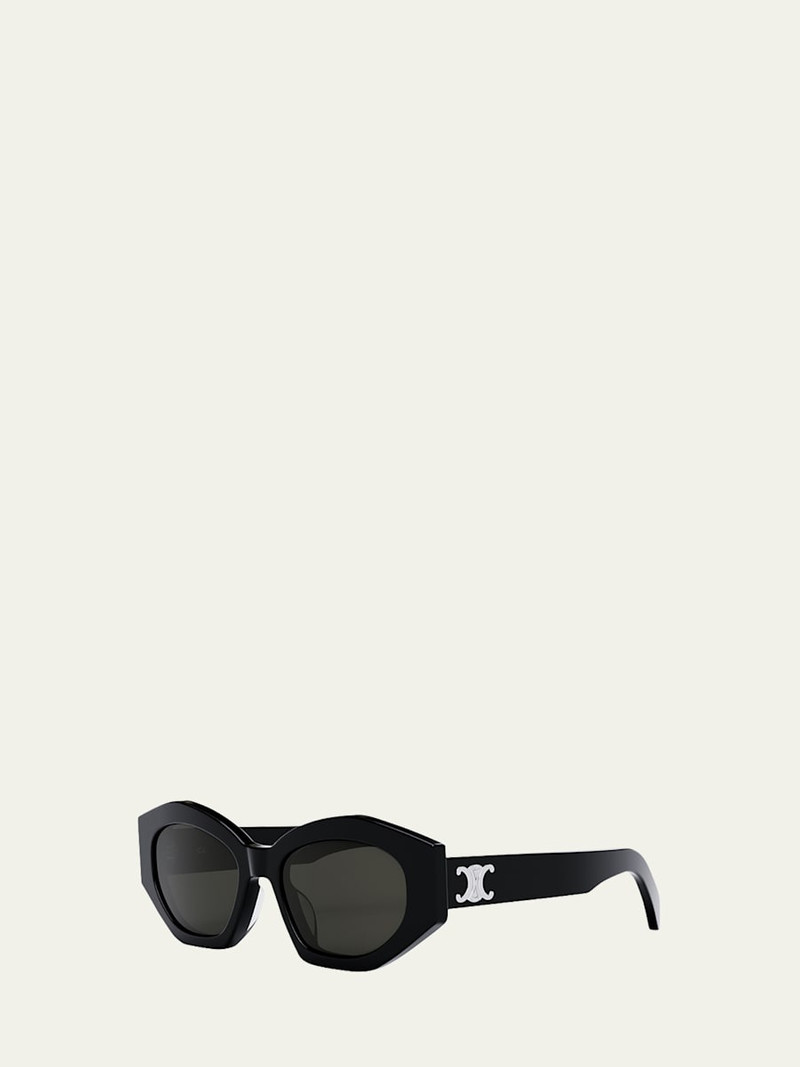 CELINE Triomphe Logo Acetate Cat-Eye Sunglasses outlook