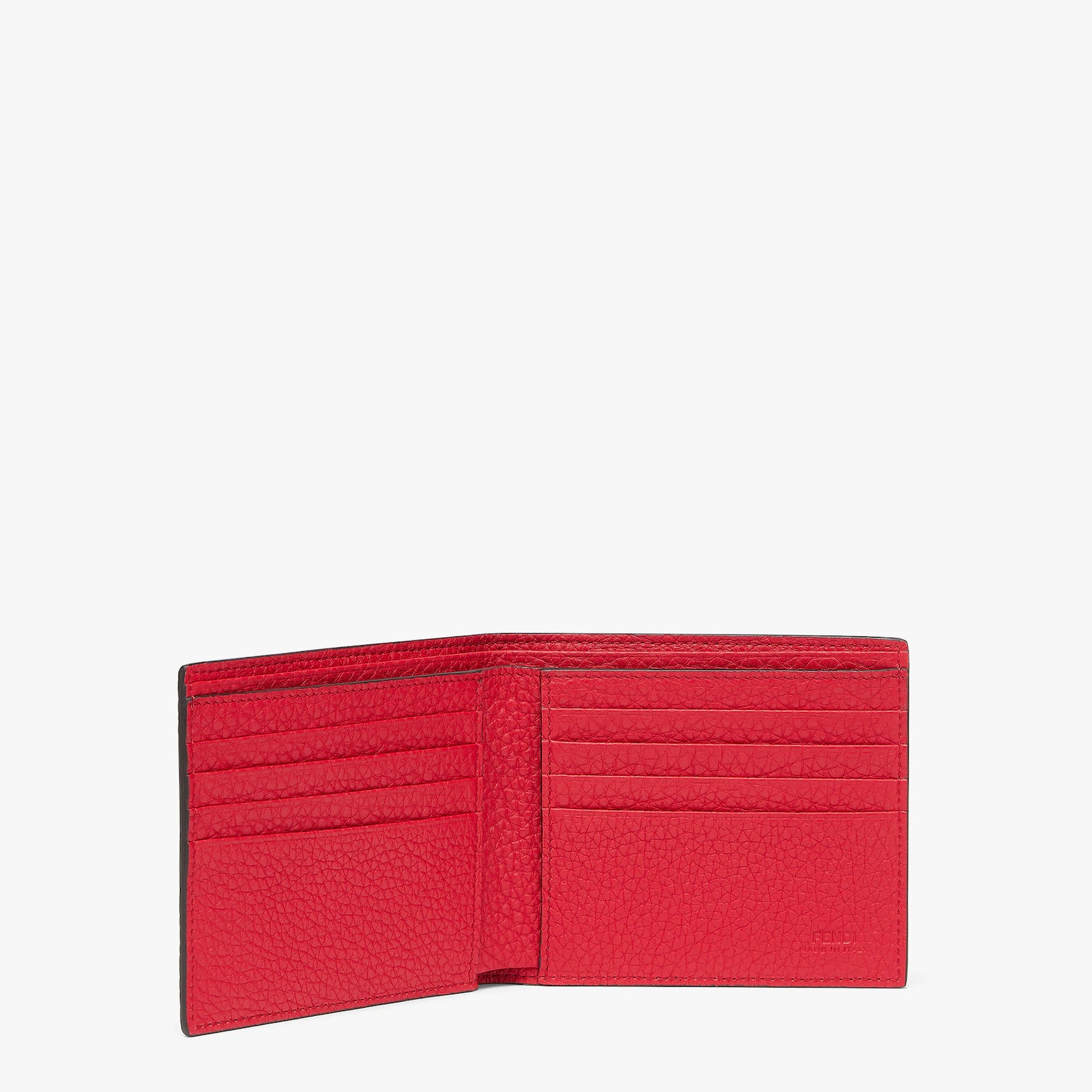 Red leather bi-fold wallet - 3