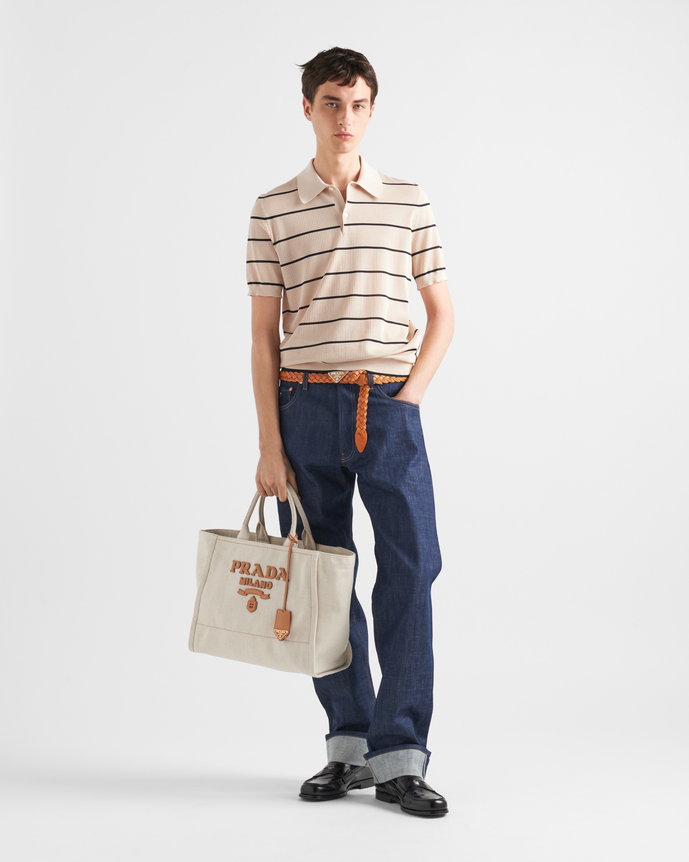 Silk and cotton knit polo shirt - 2