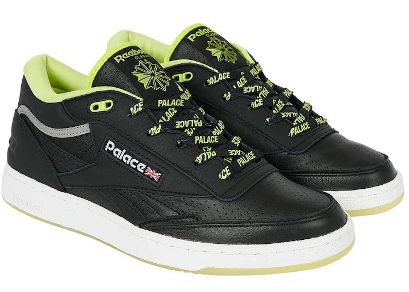 Reebok Club C Mid II Revenge Palace Black Acid Yellow - 2