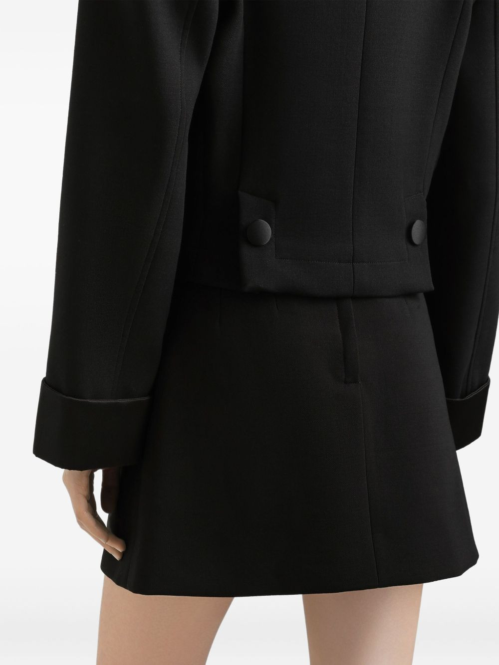 double-breasted cropped jacket - 5