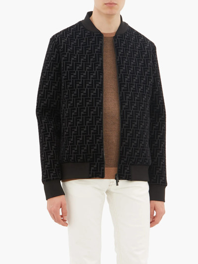 FENDI FF-jacquard virgin-wool sweater outlook