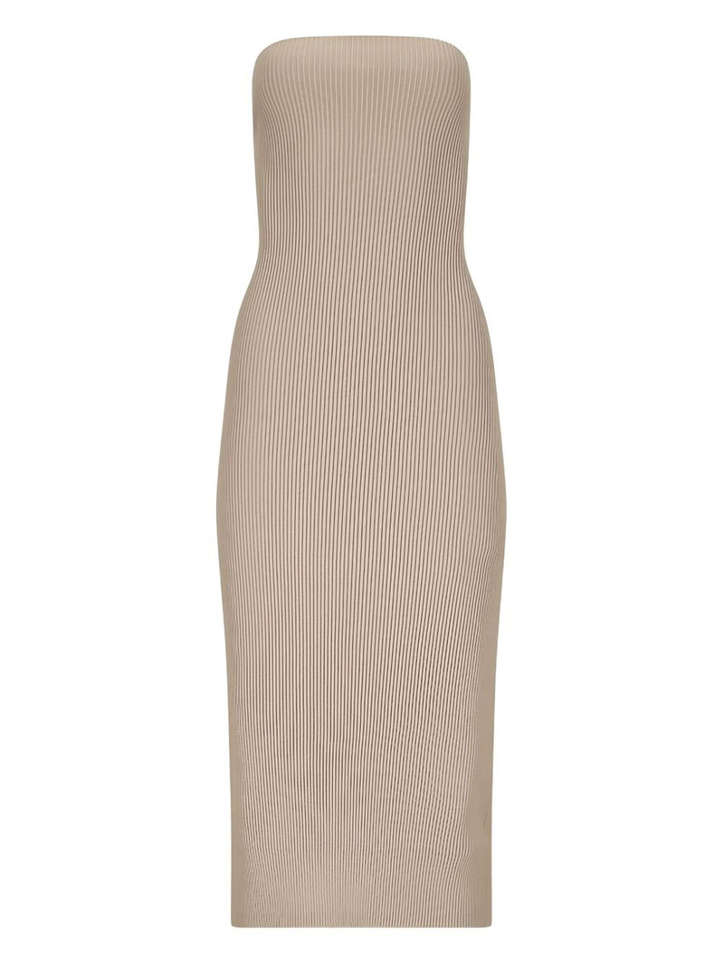 늑골 strapless 미디 드레스 1