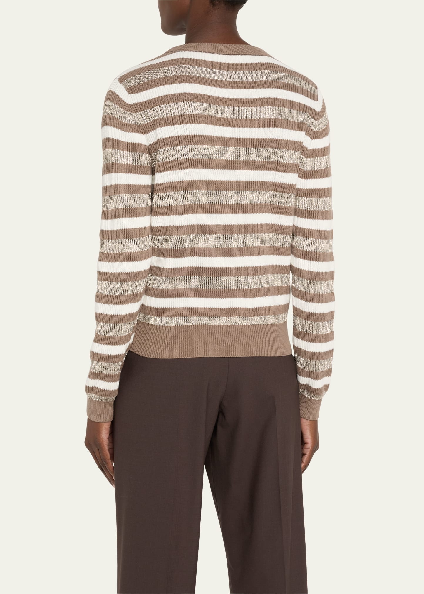 Winter Marina Cotton Stripe Long Sleeve Sweater - 3