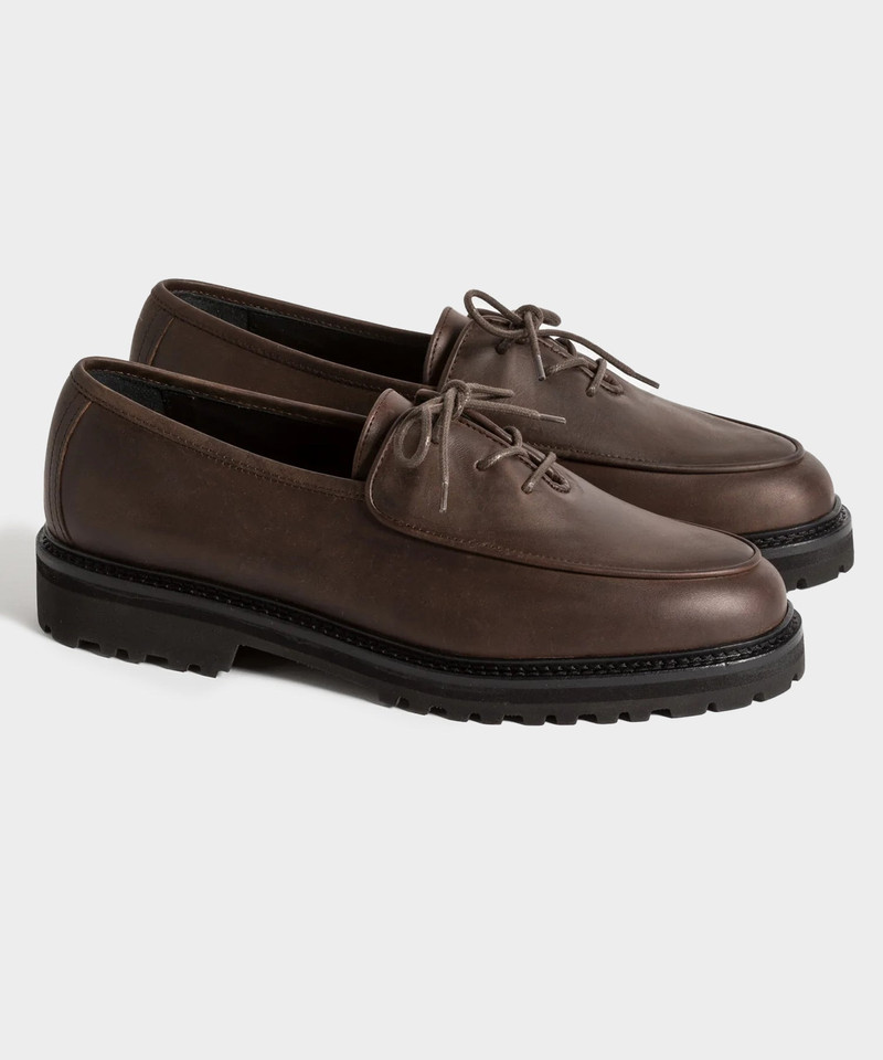 Jacques Solovière Fleurs Oiled Leather Lace-up Shoe 1