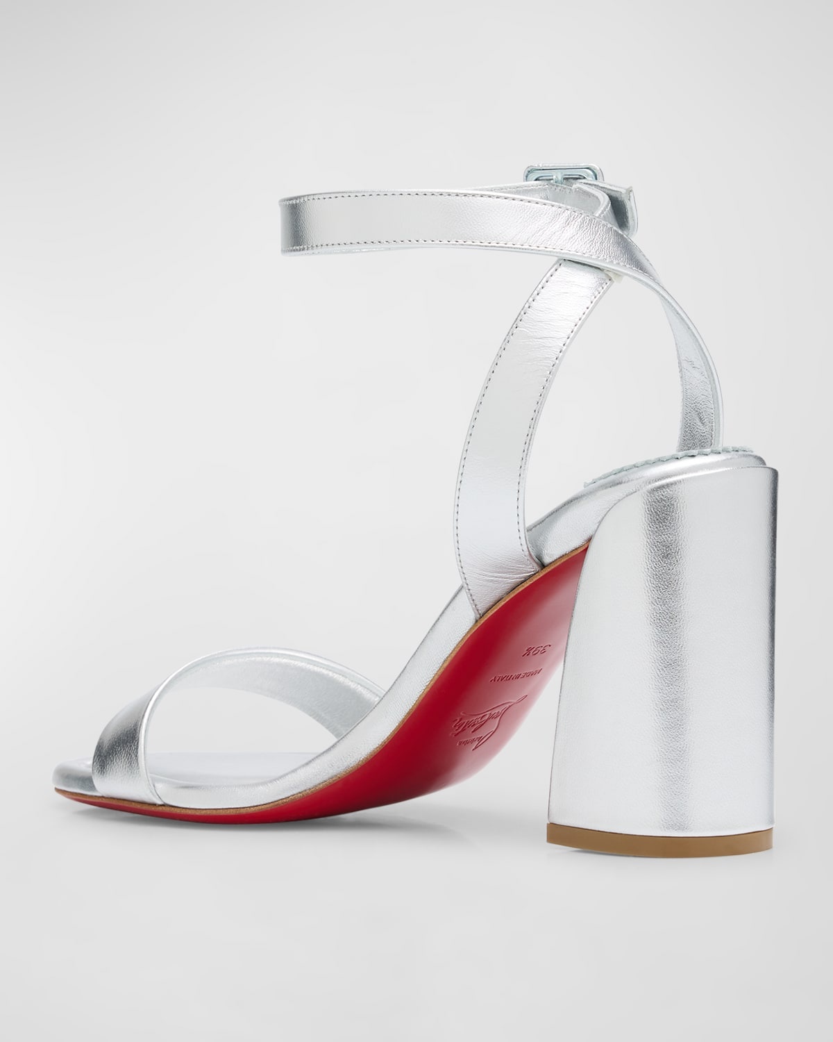 Miss Sabina Metallic Red Sole Sandals - 4