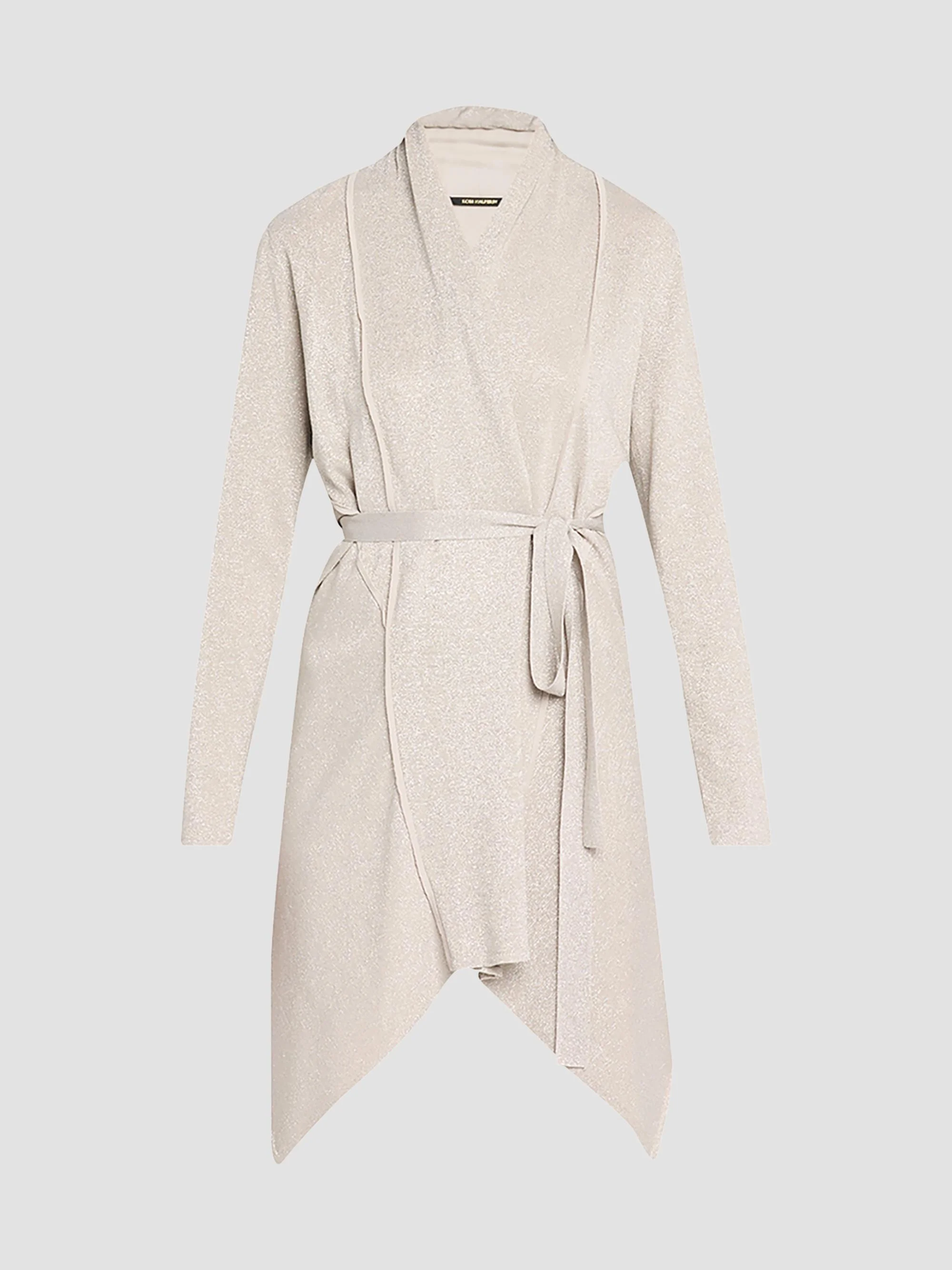 Women's Tate Metallic Knit Cardigan - Silver - 1