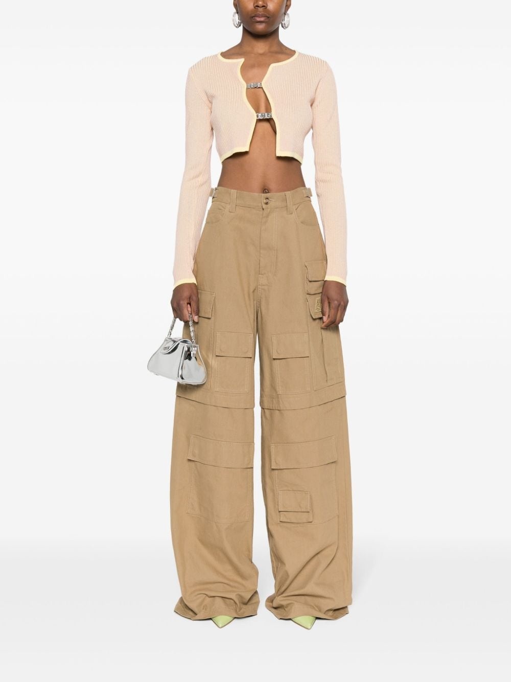 Comma ribbed cropped cardigan - 2