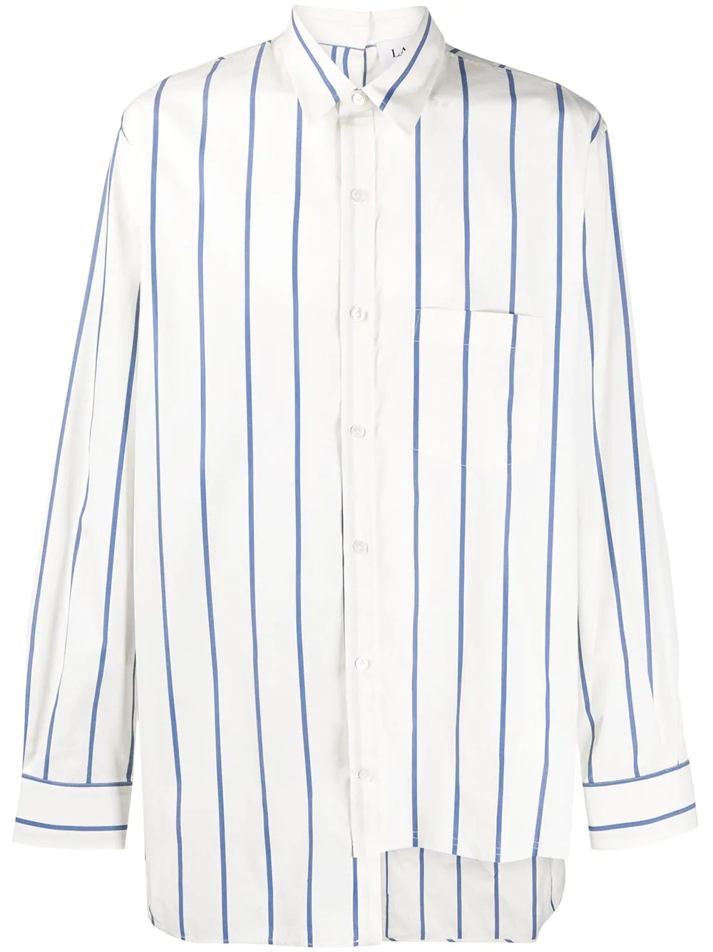 asymmetric striped shirt - 1