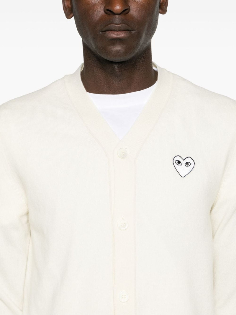heart-patch wool cardigan 6