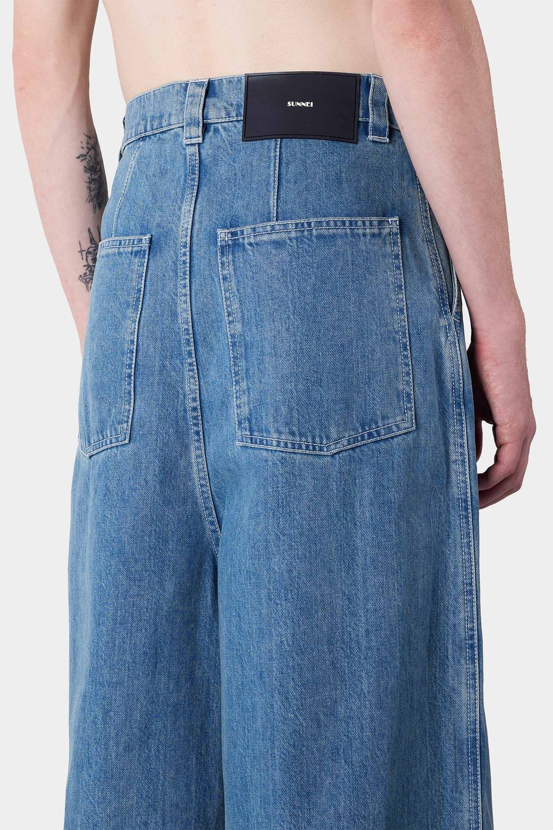 EXTRA OVER PANTS / light washed denim - 8