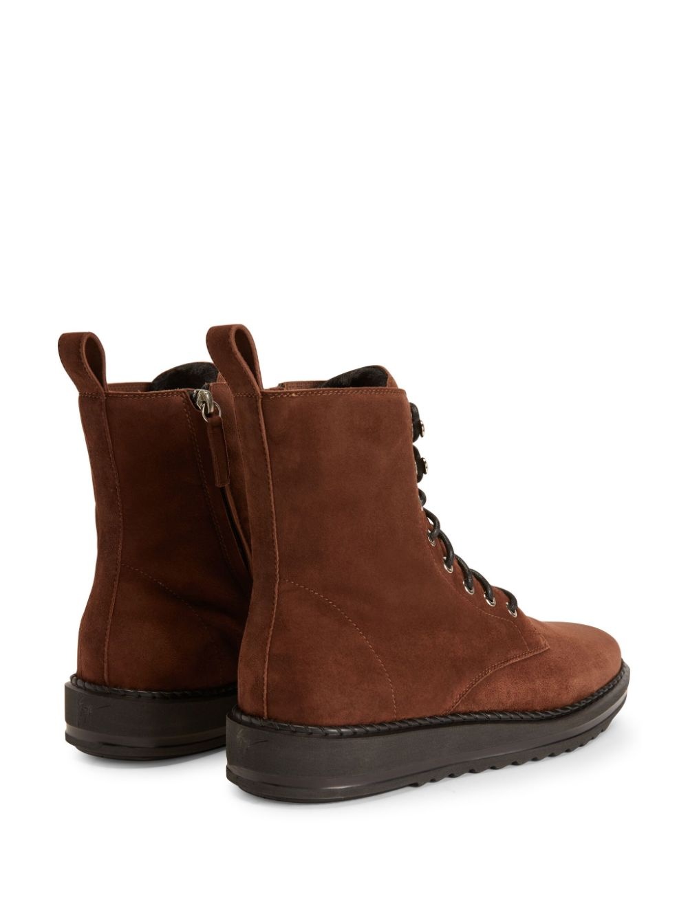 Bassline lace-up suede boots - 3
